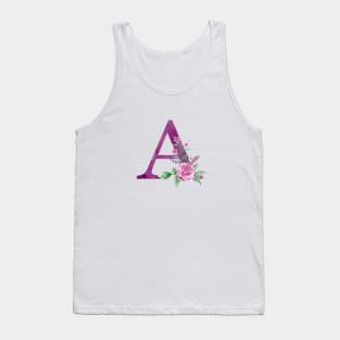 Floral Monogram A Beautiful Rose Bouquet Tank Top